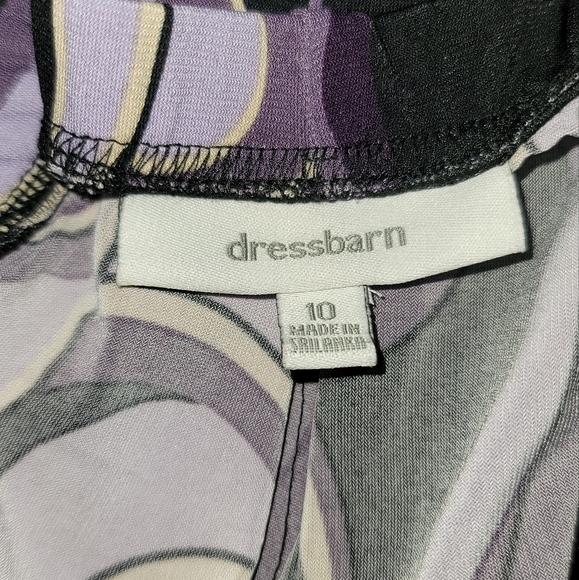 Dressbarn Black and Purple Y2K Halter Top Dress Size 10 - Picture 4 of 5